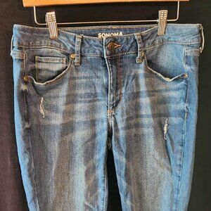 Sonoma Women's Distressed 8S Ankle Skinny Jeans